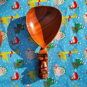 Monkeypod Wooden Tiki Spoon or Curio Dish